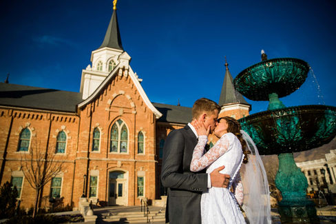 Winter Provo City Center Temple Wedding: Carli & Zach by Utah Wedding Photographer James Erick Photography Utah