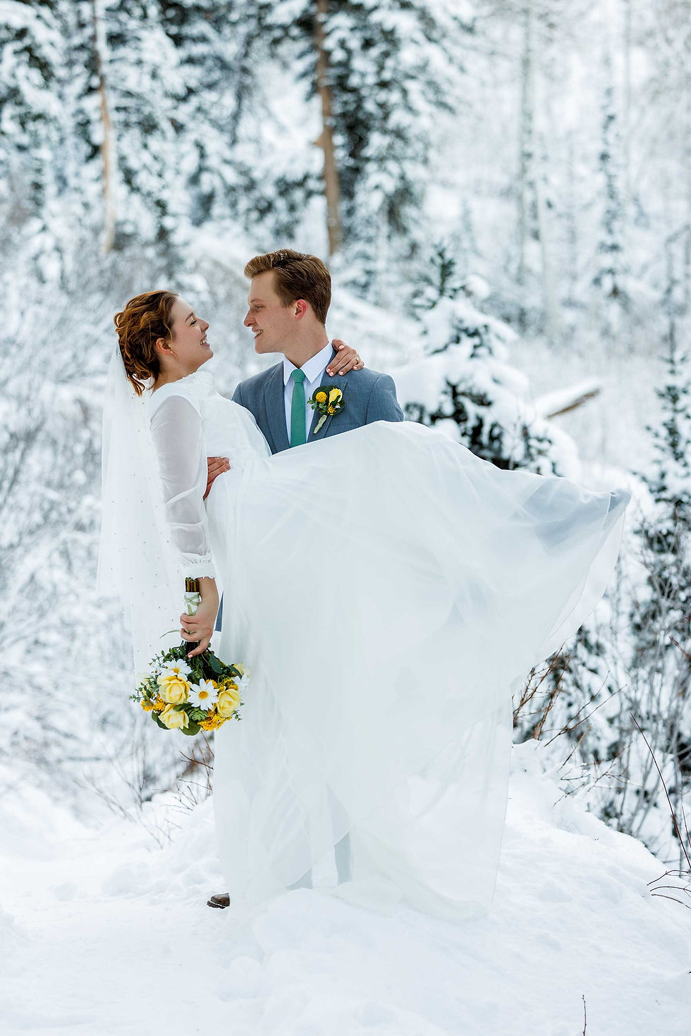 Kenzi and Gabriel's Winter Aspen Grove Photoshoot 8