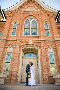 Winter Provo City Center Temple Wedding: Carli & Zach by Utah Wedding Photographer James Erick Photography Utah
