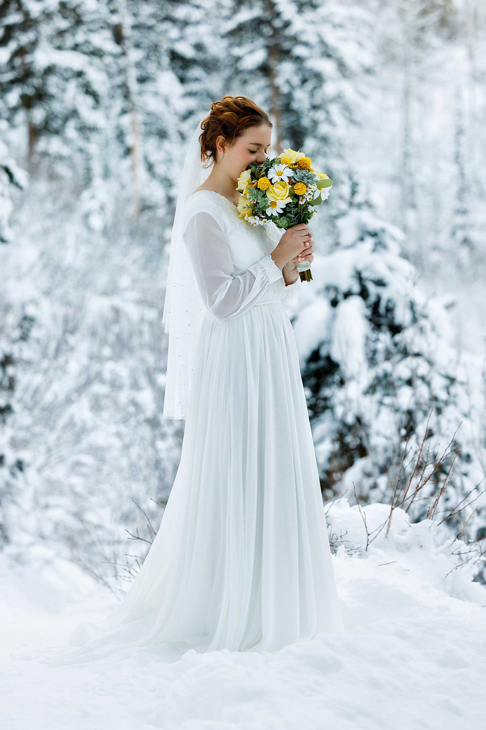 Kenzi and Gabriel's Winter Aspen Grove Photoshoot 9