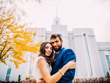 Bride and Groom at Mt. Timpanogos Temple