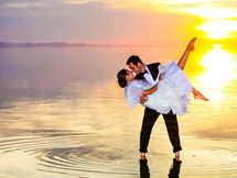Summer Antelope Island Bride and Groom Session with Kayla & Michael by Utah Wedding Photographers James Erick Photography Utah