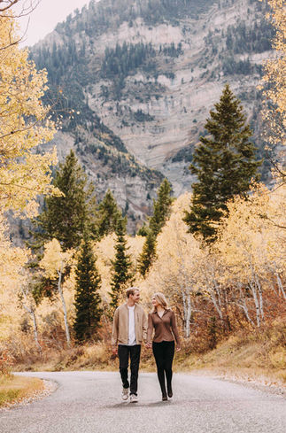 Kalea & Luke's Golden Fall Engagement on the Alpine Loop Scenic Byway by Utah Wedding Photographers James Erick Photography Utah