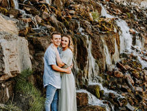 Summer Bridal Veil Falls Engagement with Hailey & Chandler
