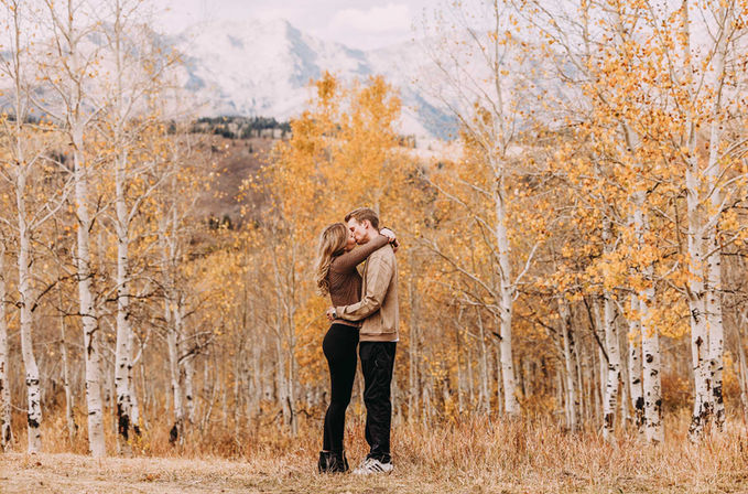 Kalea & Luke's Golden Fall Engagement on the Alpine Loop Scenic Byway by Utah Wedding Photographers James Erick Photography Utah