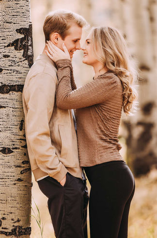 Kalea & Luke's Golden Fall Engagement on the Alpine Loop Scenic Byway by Utah Wedding Photographers James Erick Photography Utah