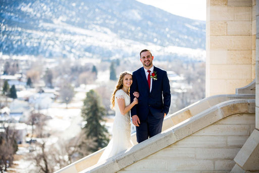 Taylor & Logan's Winter Manti Temple Wedding by Utah Wedding Photographers James Erick Photography Utah