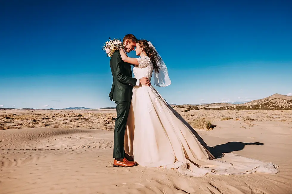 Little Sahara bride and groom session