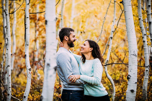 Fall Aspen Grove Engagement Session: Victoria and Anatolie by Utah Wedding Photographers James Erick Photography Utah