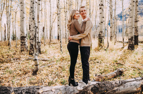 Kalea & Luke's Golden Fall Engagement on the Alpine Loop Scenic Byway by Utah Wedding Photographers James Erick Photography Utah