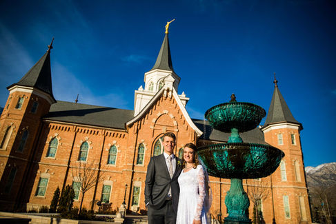 Winter Provo City Center Temple Wedding: Carli & Zach by Utah Wedding Photographer James Erick Photography Utah