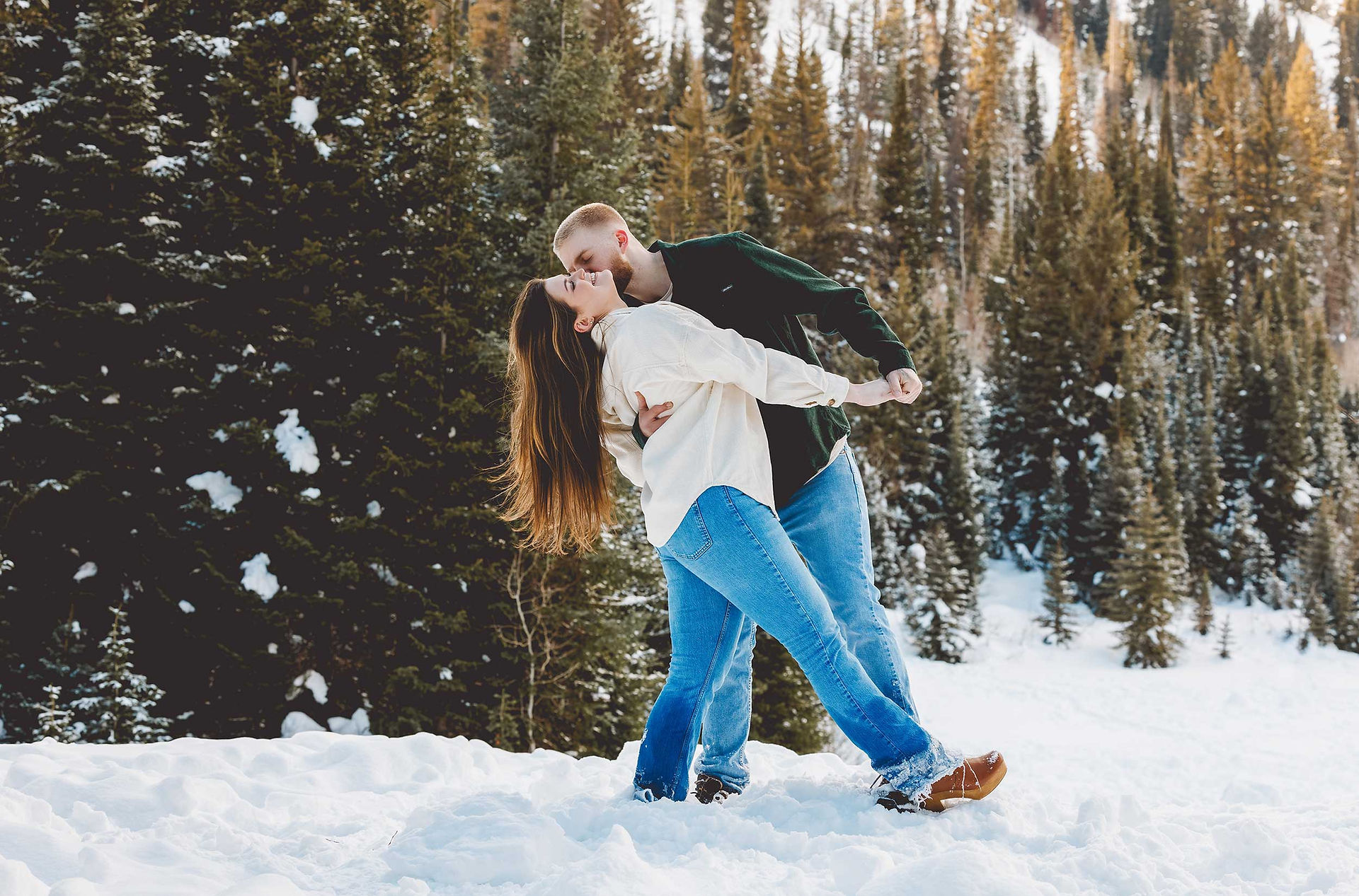 T.J and Kailey's Magical Surprise Engagement at Jordan Pines by Utah Wedding Photographers JEP