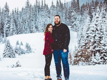 Winter Jordan Pines Snowy Engagement with Jess & Austin