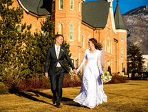 Winter Provo City Center Temple Wedding: Carli & Zach by Utah Wedding Photographer James Erick Photography Utah