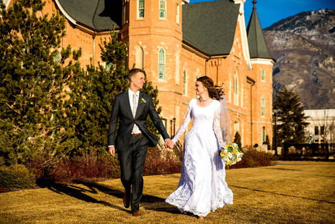 Winter Provo City Center Temple Wedding: Carli & Zach by Utah Wedding Photographer James Erick Photography Utah