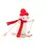 Thumbnail: White mouse with red hat and scarf on wooden skis