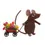 Thumbnail: Little needle felted mouse pulling a cart of flowers