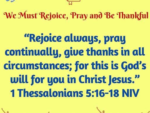 November 27th, 2024~God’s Will is For Us to Rejoice, Pray and Be Thankful✨