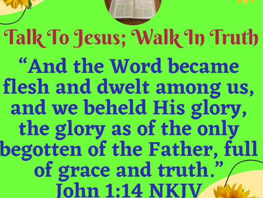 October 17th, 2024~When We Choose Jesus, We Know Truth✨