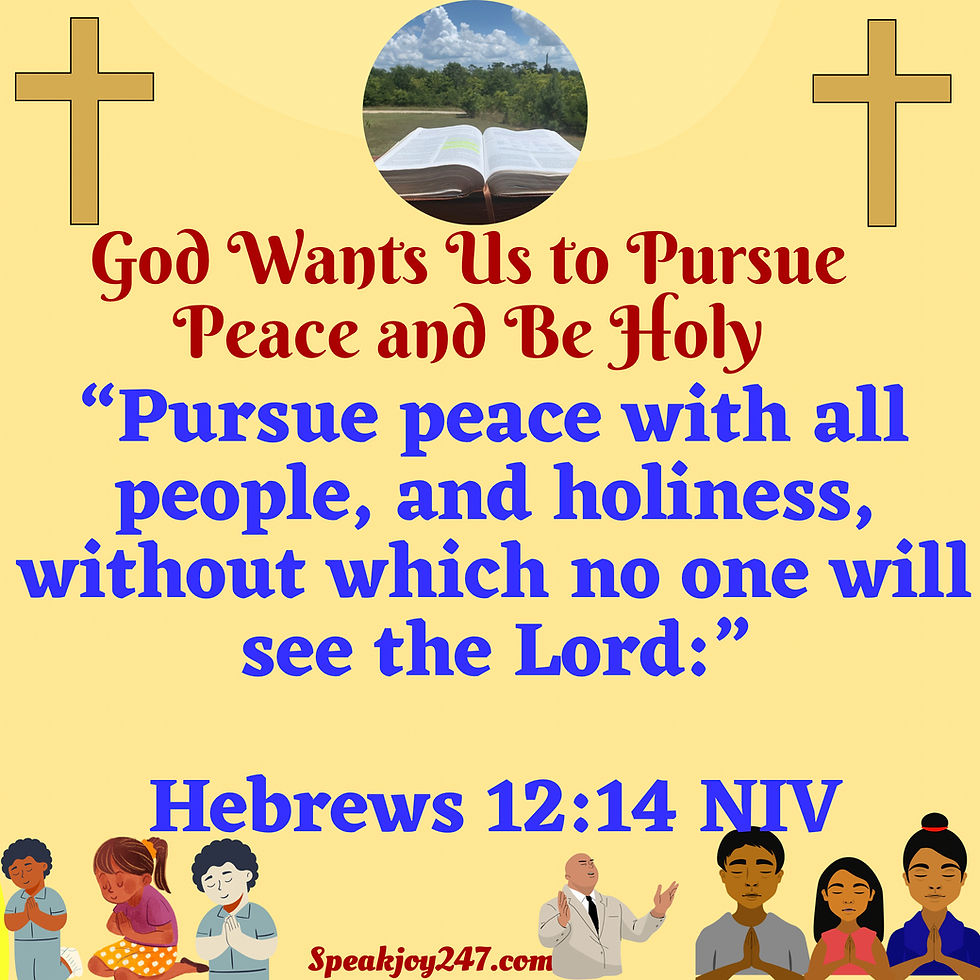 February 6th, 2026~To Be Like Christ we must Live Holy and In Peace✨