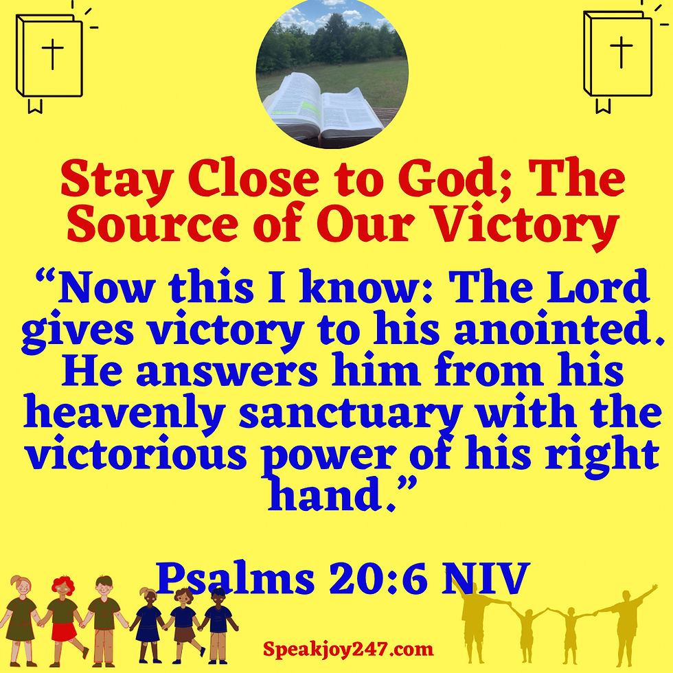 October 4th, 2026~Stay Close To God, In Him We Have Victory✨