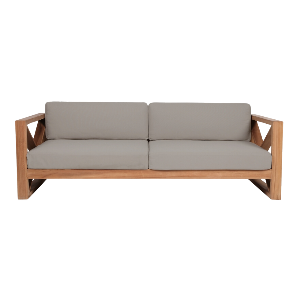 Anguilla Water Resistant Fabric Outdoor Sofa SKU: 352Grey-S
