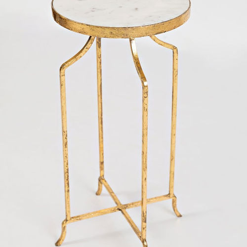 Thumbnail: Marble and Gold Round Accent Table