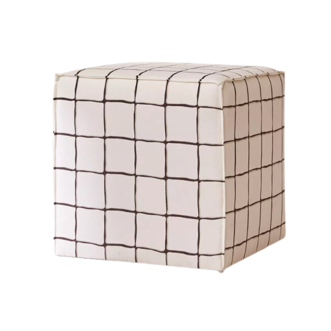 Black & White Square Ottoman