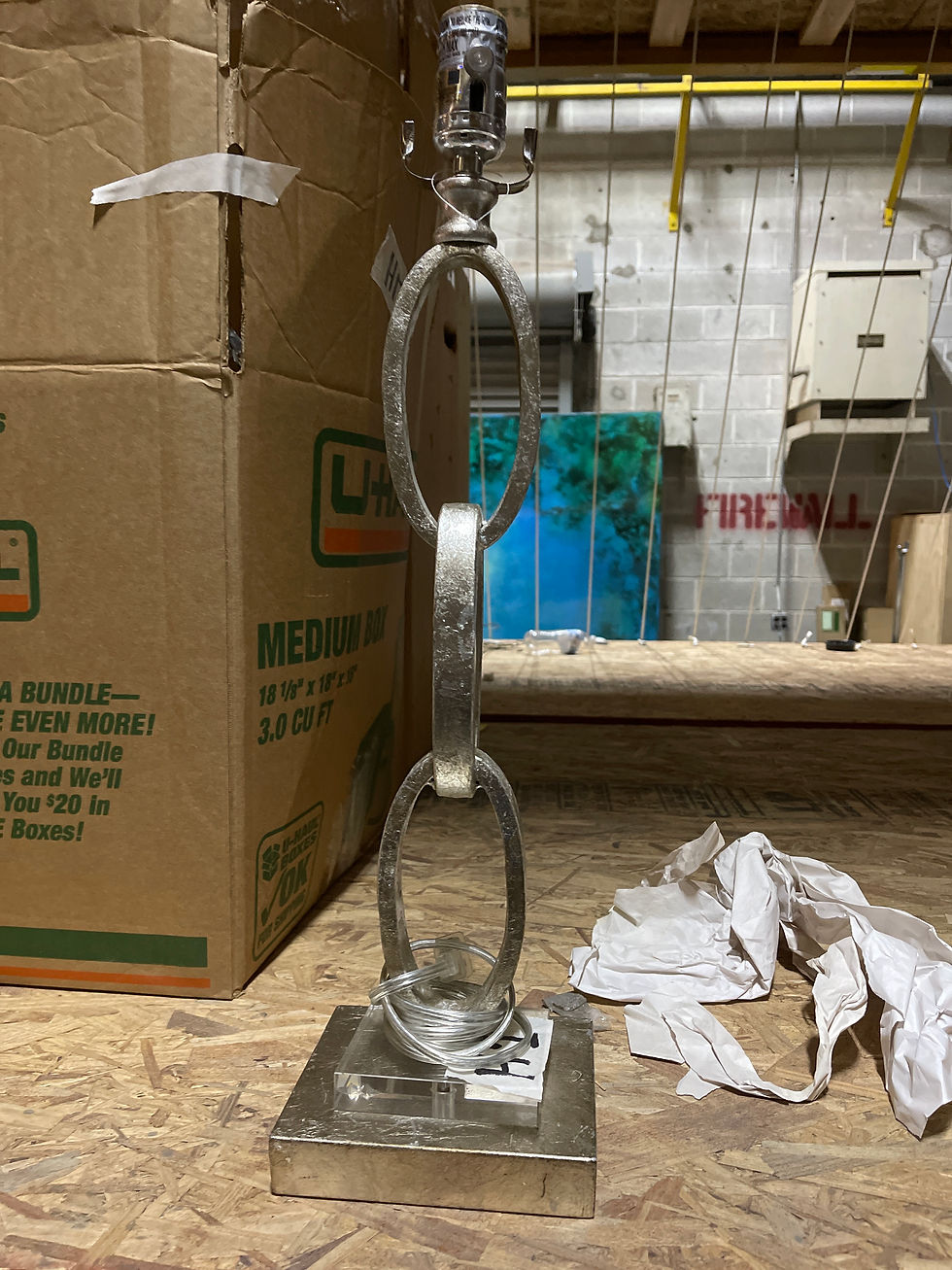 Silver Chain Link Lamp