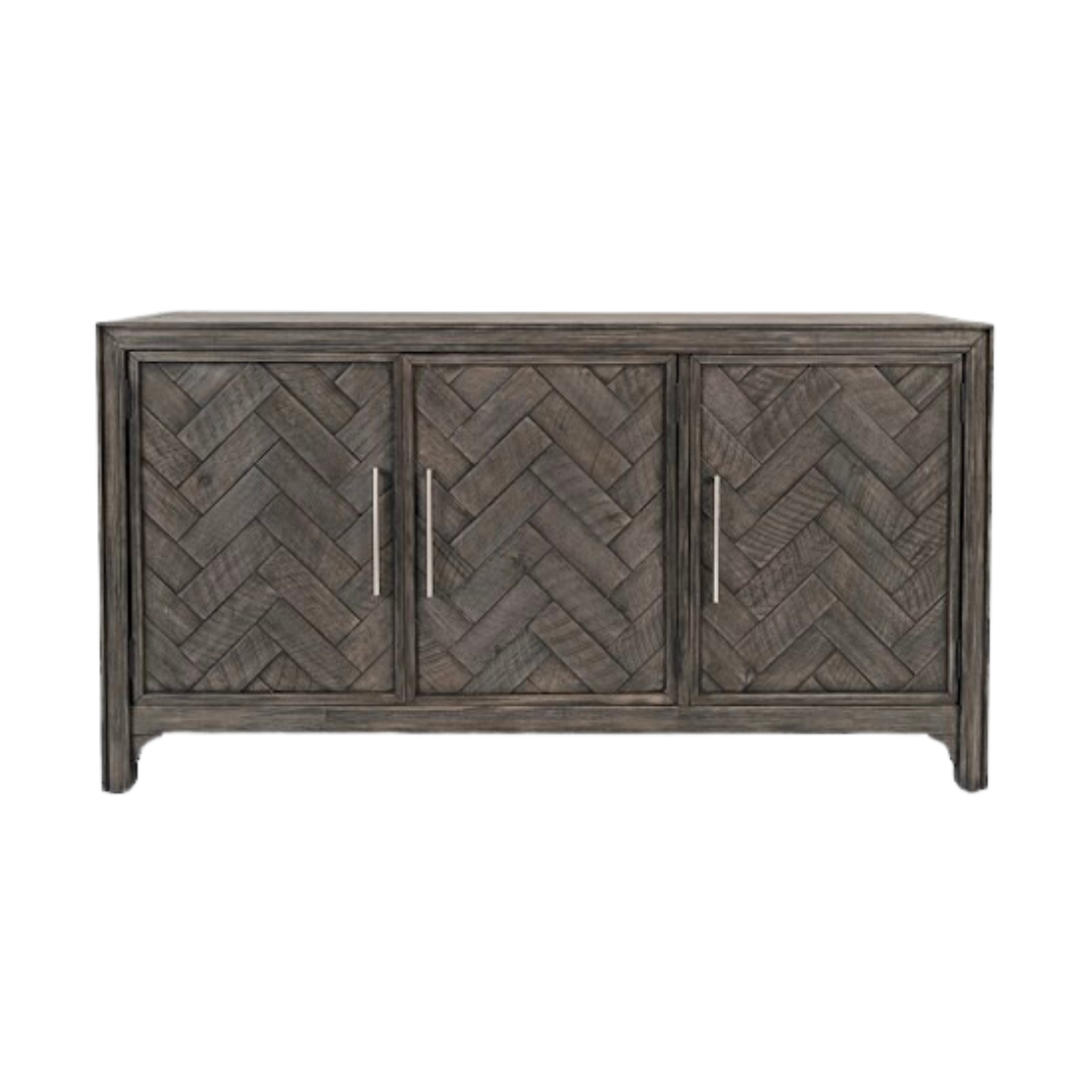 Cabinet with Chevron Pattern Door