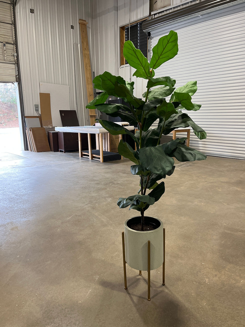Small Faux Fiddle Leaf in Plant Stand #15