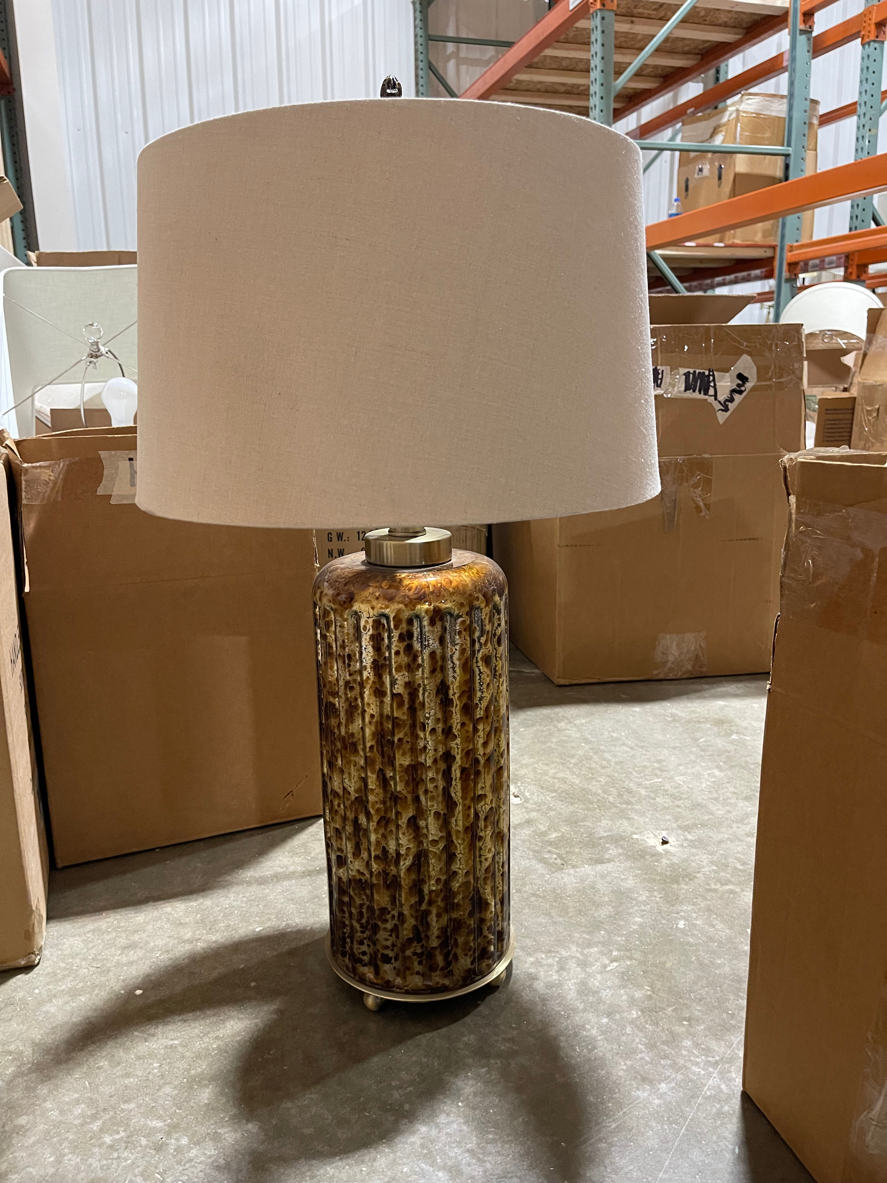 Bruno Brown Glass Table Lamp