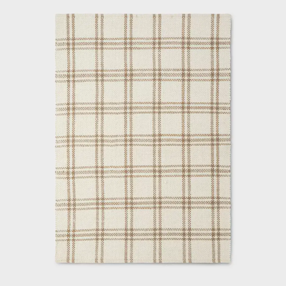 Plaid Neutral Rug