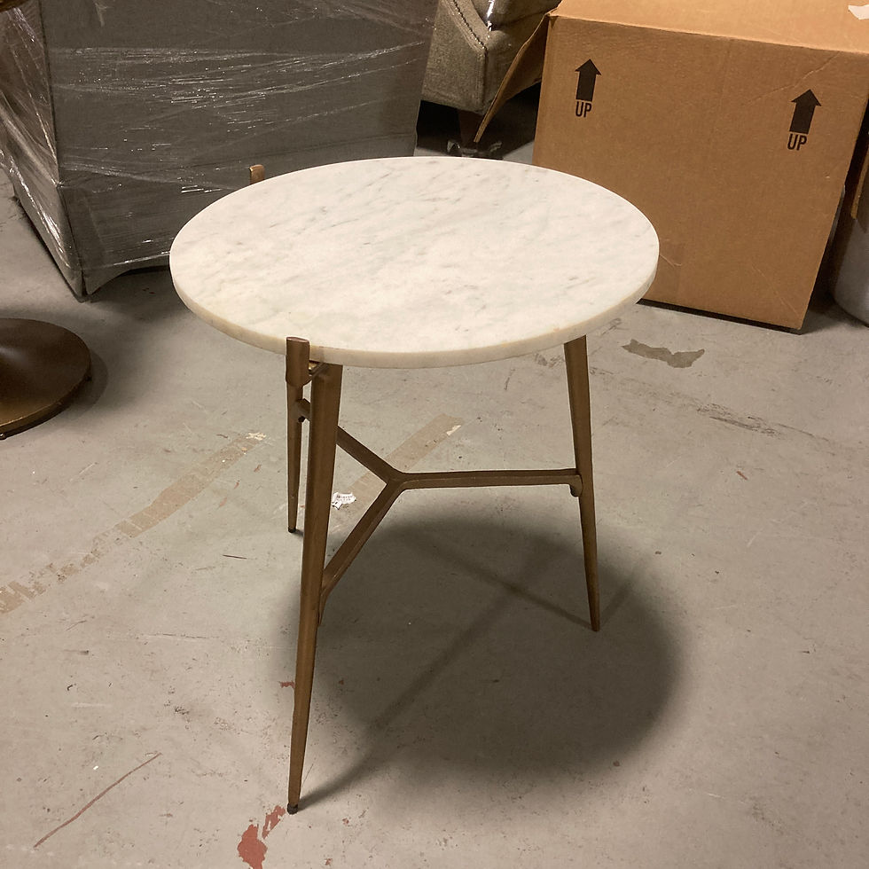 Thumbnail: Round Marble End Table White
