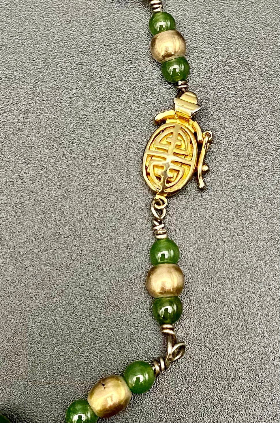 Thumbnail: " Blessing Life " vintage Jade necklace
