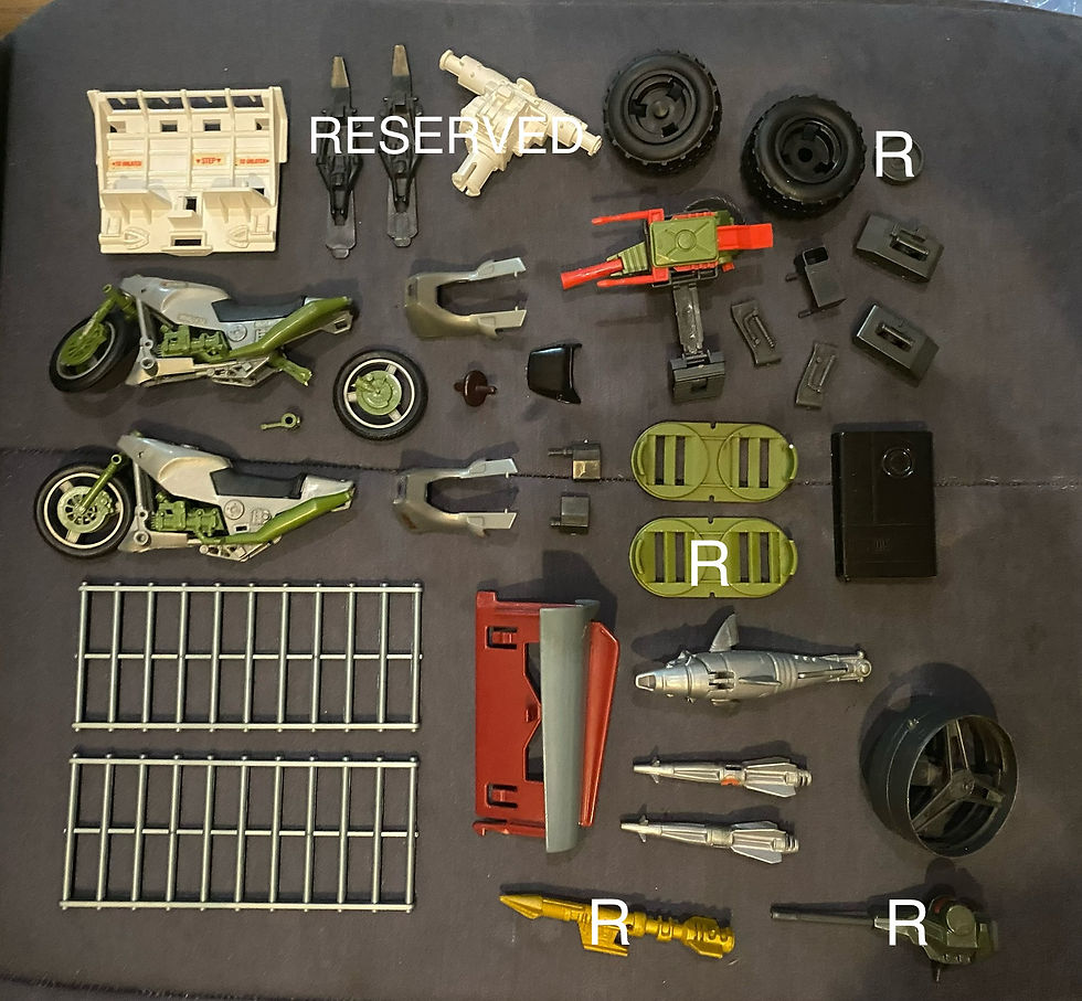 Thumbnail: GI Joe Vehicle Parts for Custom/Restoration Batch 4