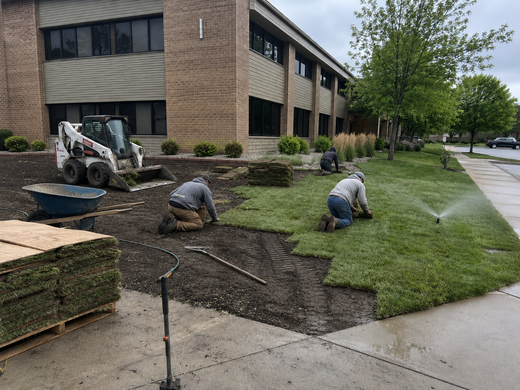 Sod Installation for Commercial Office Properties in La Crosse WI