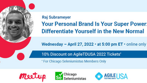 AgileTDUSA sponsors Chicago Seleniumistas Virtual Meetup