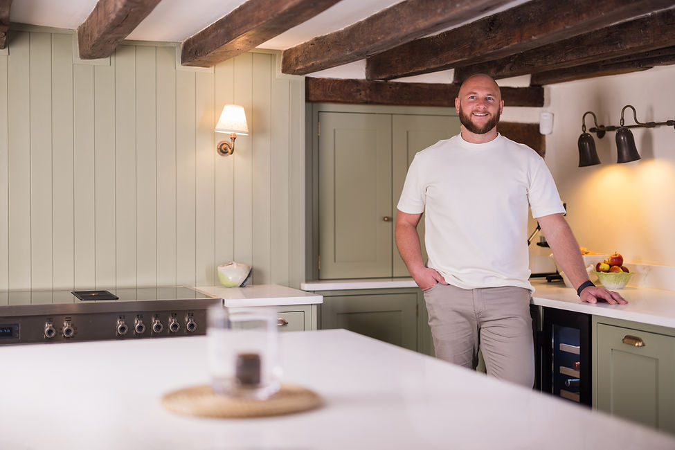 Jamie Howard of Roost Kitchens in a characterful kitchen interior