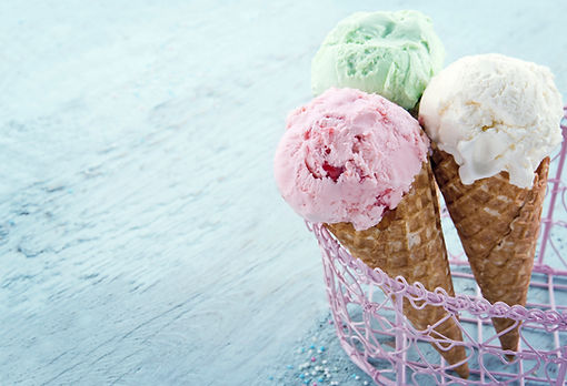 Three Ice Cream Cones