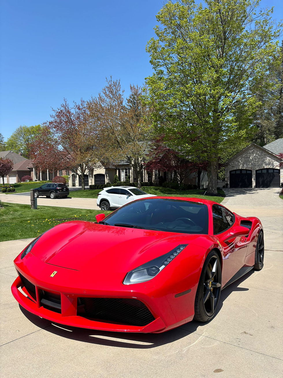 Luxury Ferrari after professional car detailing serviceg