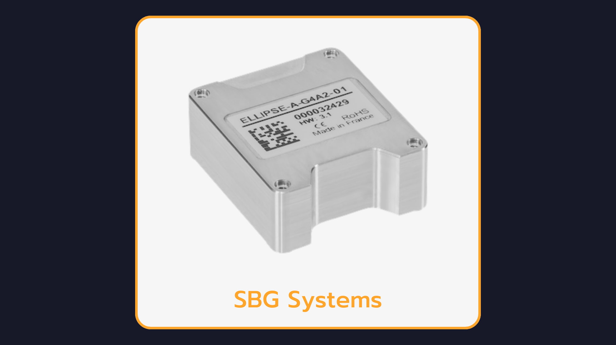 SBG Systems OEM Ellipse-A: High-Performance AHRS Sensor