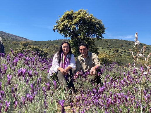 Somos Javier y Lorena, creadores de Aumel, una miel 100% cruda y ecológica elaborada en España.