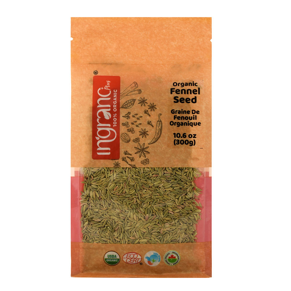 Front Packaging Picture of Ingrano Organic Fennel Seeds