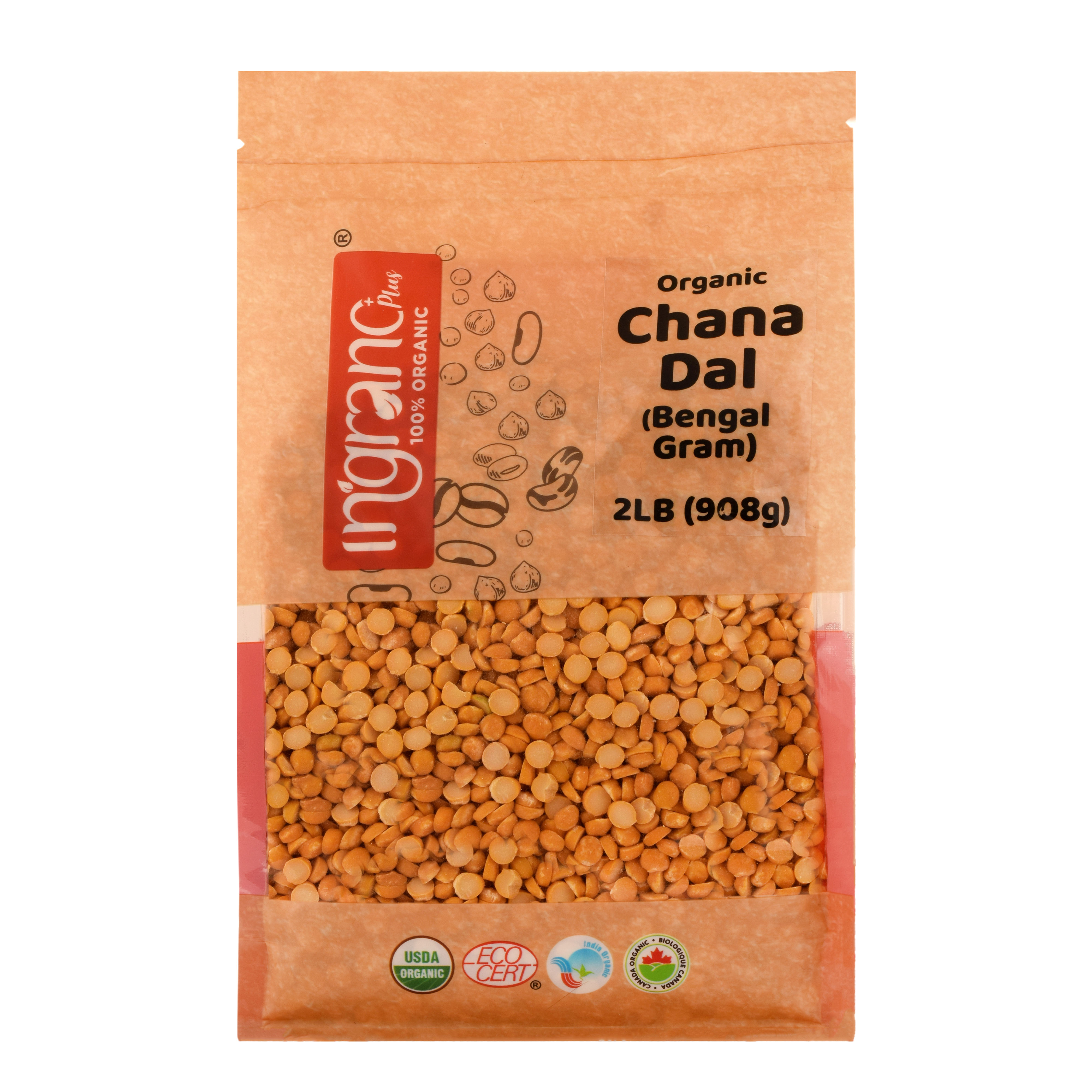Ingrano Organic Chana Dal (Split Chickpeas) 908g
