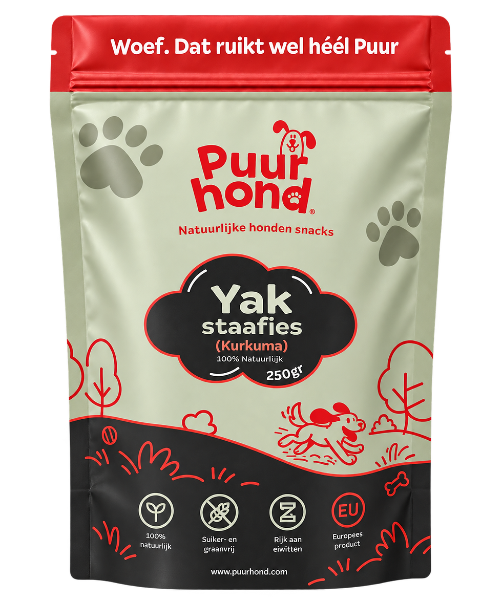 Zak Puurhond Kurkuma Yakstaven