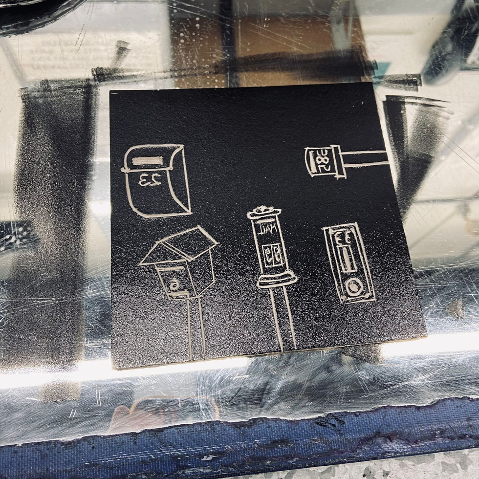 Inked and Carved Lino