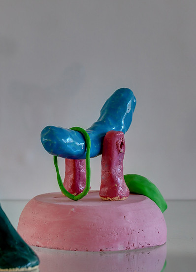 Julia Himmelmann, Keramik, 2017, bunt, Wurstwippe