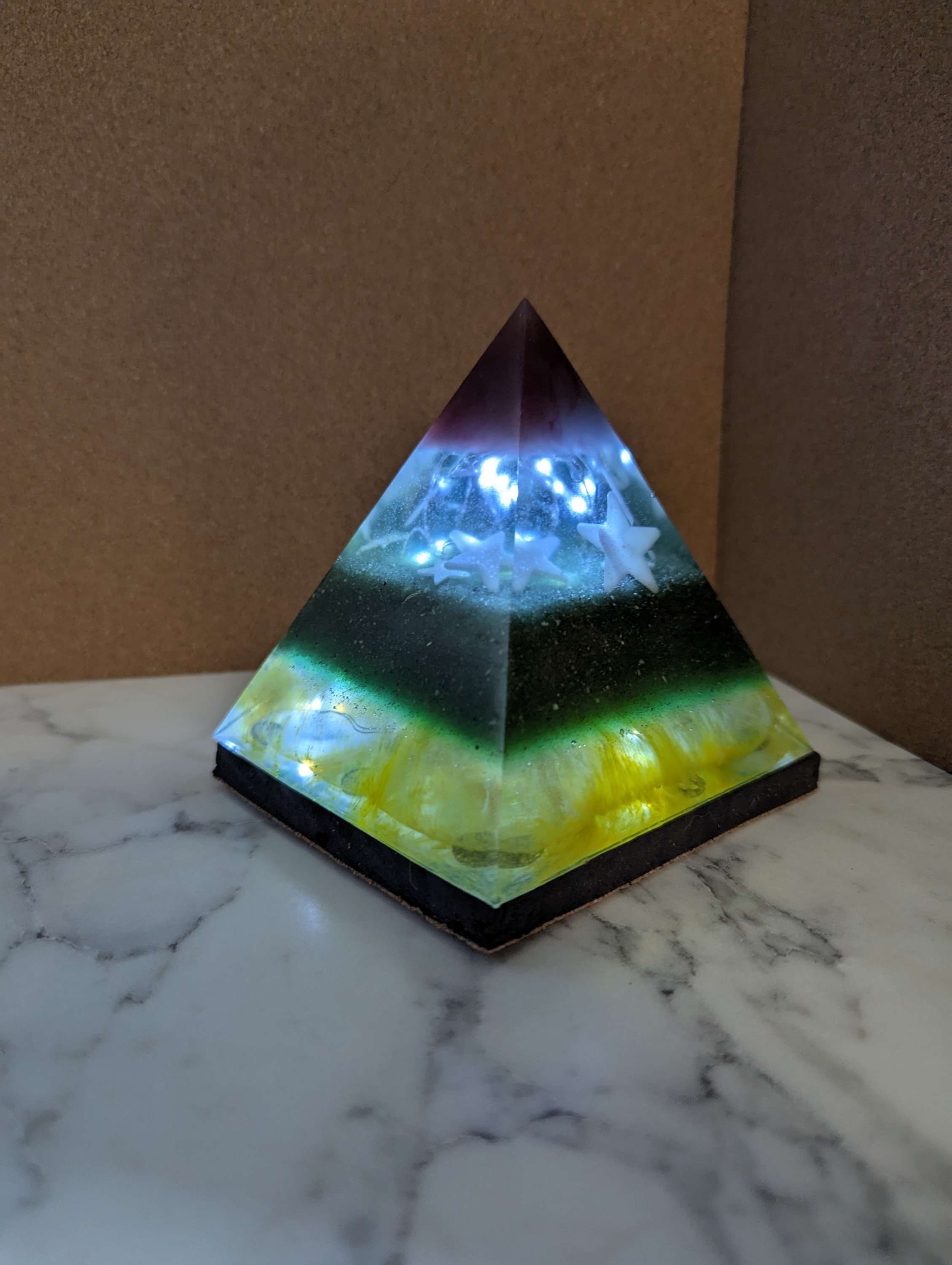 Cosmic Flow Pyramid Lamp