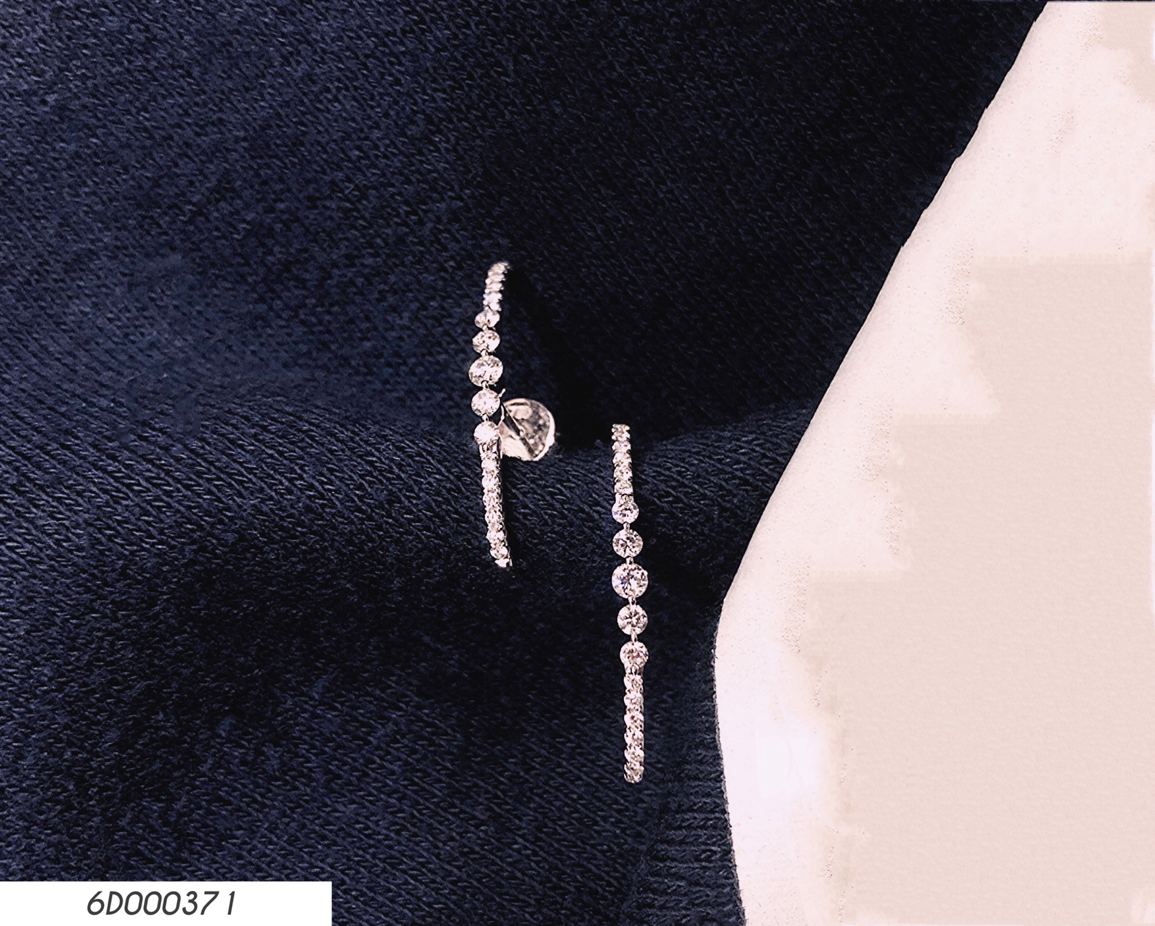 18K白金·鑽石耳環